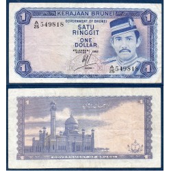 Brunei Pick N°6b, Billet de banque de 1 Ringgit 1980-1982