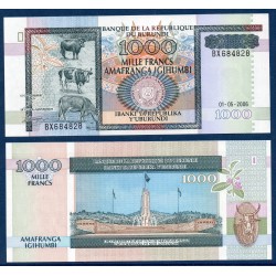 Burundi Pick N°39d, Billet de banque de 1000 Francs 2006