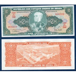 Bresil Pick N°157, Billet de banque de 2 Cruzeiros 1955