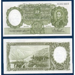 Argentine Pick N°276, Billet de banque de 50 Pesos 1968-1969