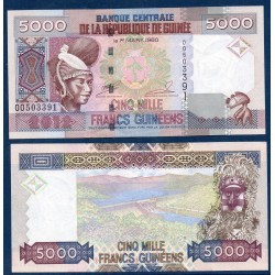 Guinée Pick N°41b, Billet de banque de 5000 Francs 2012