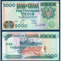 Ghana Pick N°34j, Billet de banque de 5000 Cedis 2016