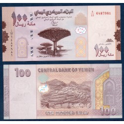 Yemen Pick N°new100, Billet de banque de banque de 100 Rials 2018