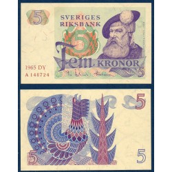 Suède Pick N°51a, Billet de banque de 5 Kronor 1965-1969