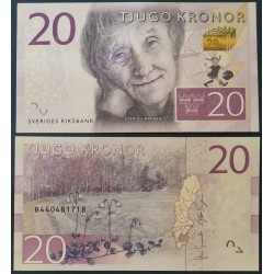 Suède Pick N°69a, Billet de banque de 20 Kronor 2015
