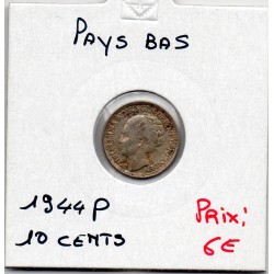 Pays Bas 10 cents 1944 P Sup, KM 163 pièce de monnaie