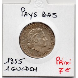 Pays Bas 1 Gulden 1955 Spl, KM 184 pièce de monnaie