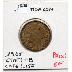 1 franc Morlon 1935 TB, France pièce de monnaie