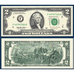 Etats Unis Pick N°497 atlanta FW, Billet de banque de 2 Dollars 1995 série F