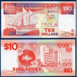 Singapour Pick N°20, Neuf Billet de banque de 10 Dollars 1988