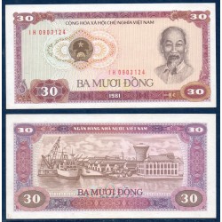 Viet-Nam Nord Pick N°87a, Billet de banque de 30 dong 1981