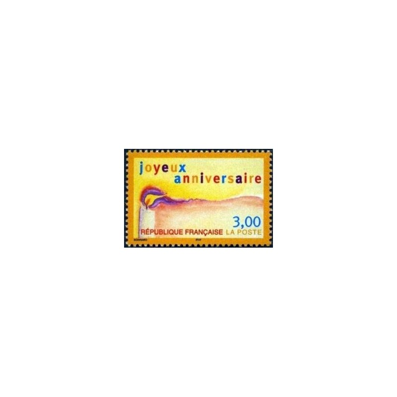 Timbre Yvert France No 3141 Timbre De Souhaits Joyeux Anniversaire Issoire Philatelie