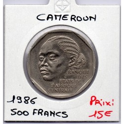 Cameroun 500 francs 1986 Sup, KM 23 pièce de monnaie