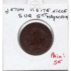5 centimes visite de napoléon à Lille 1853 pièce de monnaie