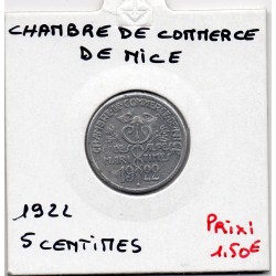5 centimes Nice de la chambre de commerce 1922 pièce de monnaie