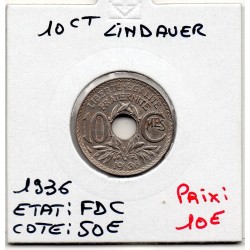 10 centimes Lindauer 1936 FDC, France pièce de monnaie