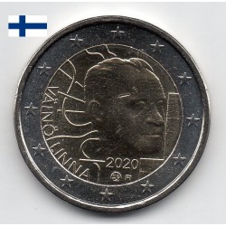 2 euros commémoratives Finlande 2020 Väinö Linna pieces de monnaie €