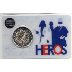 2 euros commémoratives France 2020 Recherche Médicale Heros pieces de monnaie €