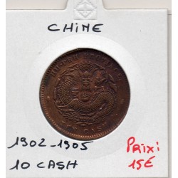 Chine 10 cash Hupeh 1902-1905 TTB, KM 122 pièce de monnaie