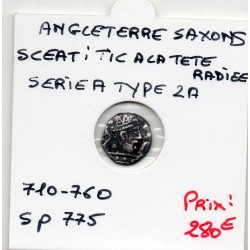 Anglo Saxons Sceat TIC a la Tête Radiée 710-760 TTB+ série A Type 2A pièce de monnaie