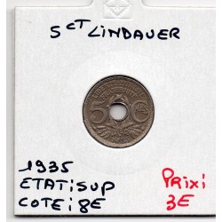 5 centimes Lindauer 1935 Sup, France pièce de monnaie