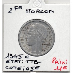 2 francs Morlon 1945 C Castelsarrasin TTB-, France pièce de monnaie