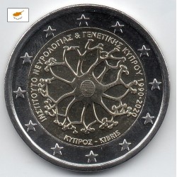 2 euros commémoratives Chypre 2020 Institut de neurologie et de génétique pieces de monnaie €