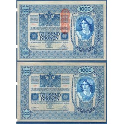 Autriche Pick N°59, A-UNC Billet de banque de 1000 Kronen 1919