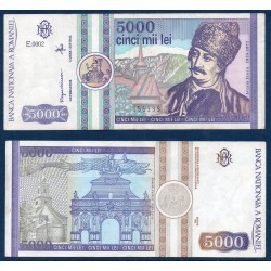 Roumanie Pick N°103a, TTB Billet de banque de 5000 leï 1992