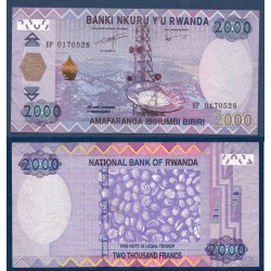 Rwanda Pick N°40, TTB Billet de banque de 2000 Francs 2014