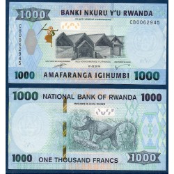 Rwanda Pick N°39b, TTB Billet de banque de 1000 Francs 2019