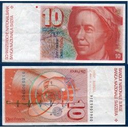 Suisse Pick N°53j, Billet de banque de 10 Francs 1991
