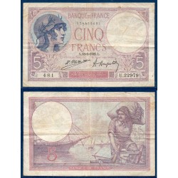 5 Francs Violet TB 18.5.1925 Billet de la banque de France