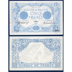 5 Francs Bleu Sup- 2.8.1913 Billet de la banque de France