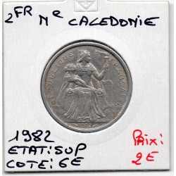 Nouvelle Calédonie 2 Francs 1982 Sup, Lec 62 pièce de monnaie