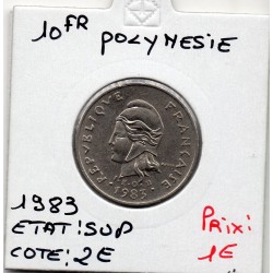 Polynésie Française 10 Francs 1983 Sup, Lec 77 pièce de monnaie