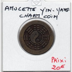 Chine Charm Coin, amulette Yin et yang format 1 cash, pièce de monnaie