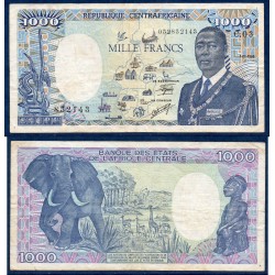 Centrafrique Pick N°16, TTB- Billet de banque de 1000 Francs 1.1.1986