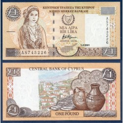 Chypre Pick N°60c, Billet de banque de 1 pound 2001