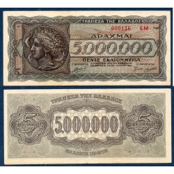 Grece Pick N°128b, Billet de banque de 5000000 Drachmai 1944