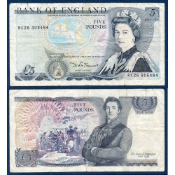 Grande Bretagne Pick N°378e, TB Billet de banque de 5 Pound 1987