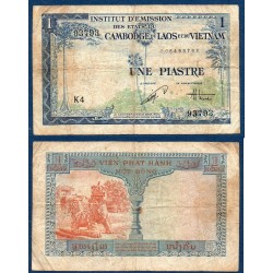 Indochine Pick N°105, B Billet de banque de 1 piastre 1954