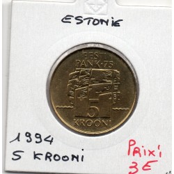 Estonie 5 krooni 1994 Sup+, KM 30 pièce de monnaie