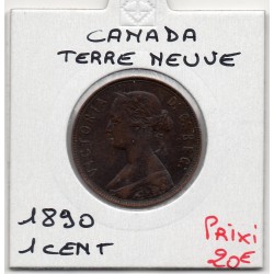 Terre Neuve 1 cent 1890 TTB+, KM 1 pièce de monnaie