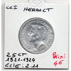 25 centimes Herault de la chambre de commerce 1921-1924 pièce de monnaie