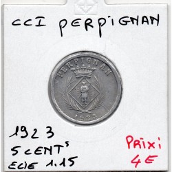 5 centimes Perpignan de la chambre de commerce 1921 pièce de monnaie