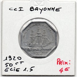 50 centimes Bayonne de chambre de commerce 1920 pièce de monnaie