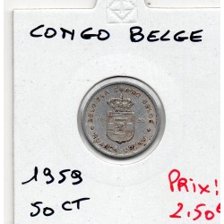 Congo Belge Ruanda-Urundi 50 centimes 1955 TTB, KM 2 pièce de monnaie