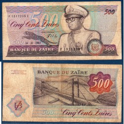 Zaire Pick N°30b, B Billet de banque de 500 Zaires 1985