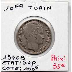 10 francs Turin 1946 B rameaux longs TTB+ , France pièce de monnaie